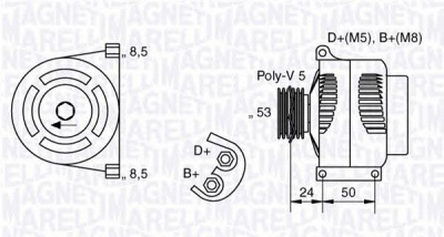 MAGNETI MARELLI 063377013010 -  Генератор